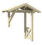 Holz-Seitenteil Haustürvordächer